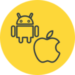 apple and android airpods yellow icon