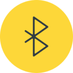 bluetooth airpods yellow icon