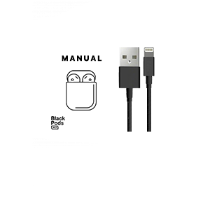 manual icon black cables airpods acessories icon
