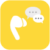 mic talk airpods airpods yellow icon