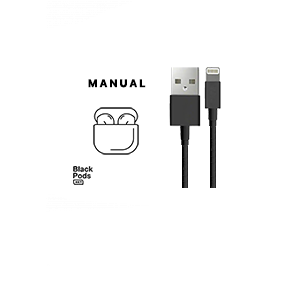 manual icon black cables blackpods acessories